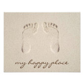 Impression Photo Empreinte pieds nus dans le sable (Devant)