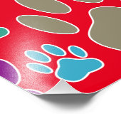 Impression Photo Empreintes de pattes de chiens partout (Coin)