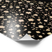 Impression photo en or abstrait et triangles noirs (Coin)