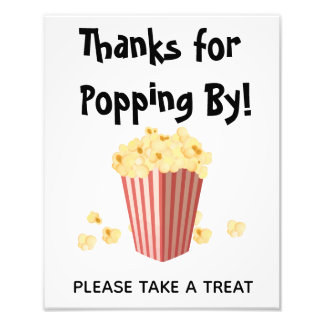 Impression Photo Enseigne de fête de mariage de cinéma de Popcorn