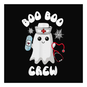 Impression Photo Équipage Boo Boo Infirmière Mignonne Fantôme Drôle