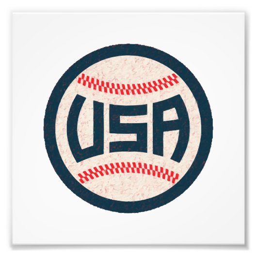 Impression Photo Équipe de baseball USA (Devant)