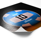 Impression Photo Équipe de Blue Volleyball (Coin)