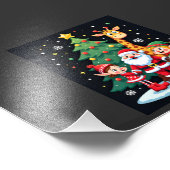 Impression Photo Équipe de Noël Santa Girafe Elf Dabbing Ensemble (Coin)