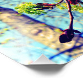 Impression Photo Érable stylisé en fleurs printanières (Coin)