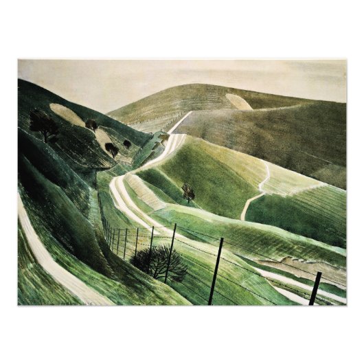 Impression Photo Eric Ravilious - Sentiers de craie, (Devant)