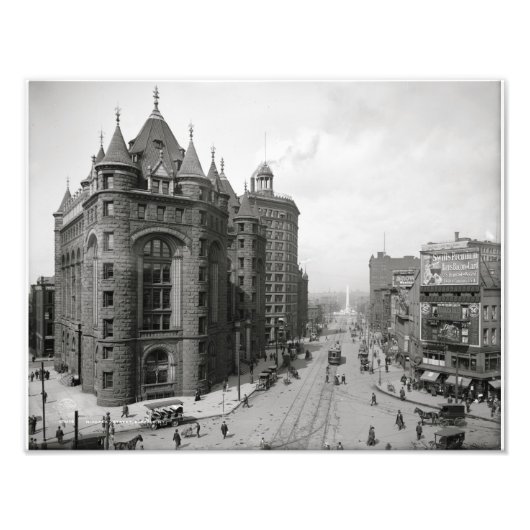 Impression Photo Erie County Savings Bank ~ Main & Niagara St. 1908 (Devant)