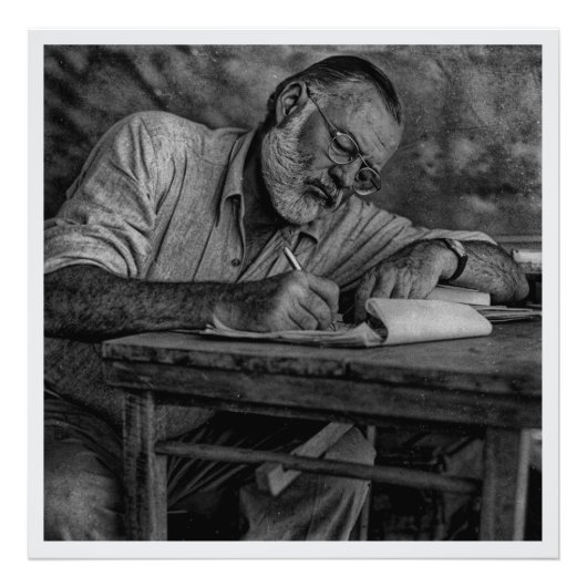 Impression Photo Ernest Hemingway au Kenya (Devant)