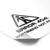 Impression Photo Erreur 404 Petit ami introuvable (Coin)