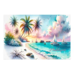 Impression Photo Esquisse de luxe des Maldives  