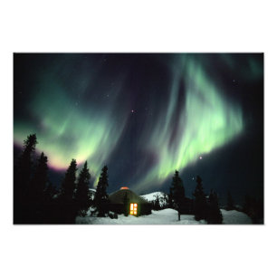 Impression Photo États-Unis, Alaska, Chena Hot Springs. Aurore boré