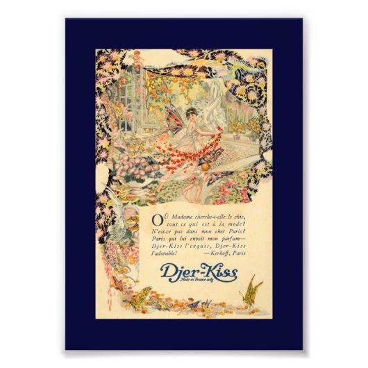 Impression Photo Étiquette de parfum français Djer-Kiss (Devant)