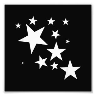 Impression Photo Étoiles Blanches Star-Motif-Design Costume cadeau