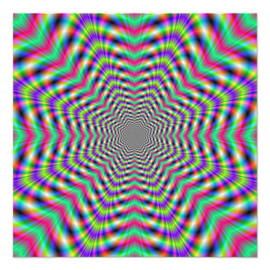 Impression Photo Étoiles psychédéliques en étoiles (Devant)