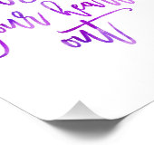 Impression Photo Étouffez Votre Coeur | Aquarelle violette (Coin)