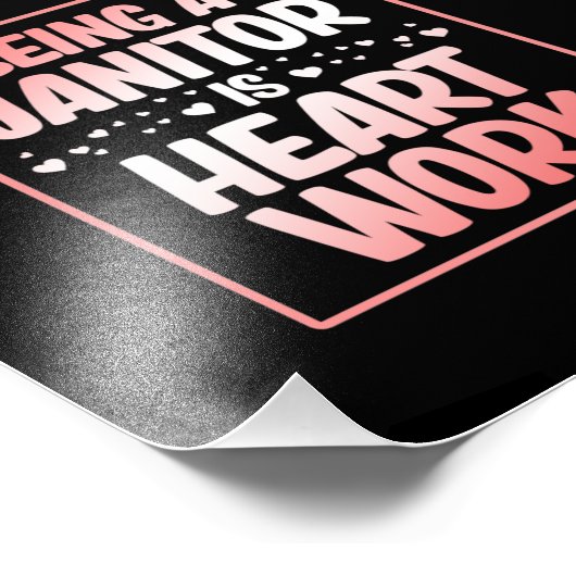 Impression Photo Être Janitor Heart Work School Garde Caretake (Coin)