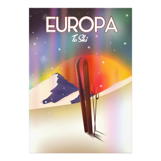 Impression Photo Europa - Lune de Jupiter Space Art. (Devant)