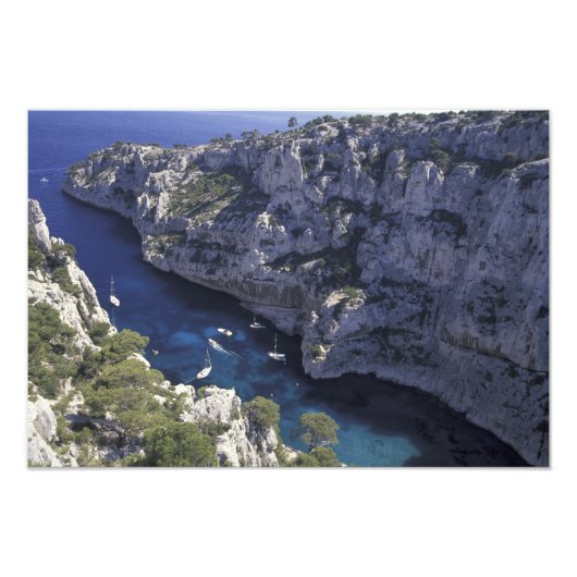 Impression Photo Europe, France, Provence, Calanques. Calcaire (Devant)