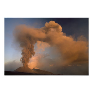 Impression Photo Évent sommital du Mt. Etna, Sicile, Italie