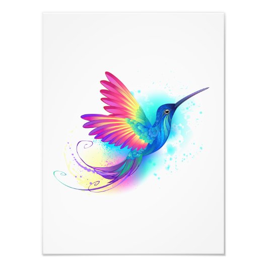 Impression Photo Exotic Rainbow Hummingbird (Devant)