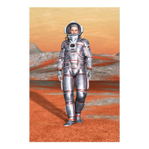 Impression Photo Explorateur de Mars Astronaute Planète Alien Art S