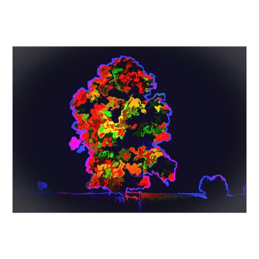 Impression Photo Explosion d'arbre néon (Devant)