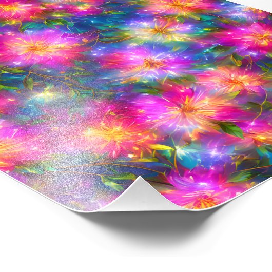 Impression Photo Explosion florale Abstraite (Coin)