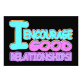 Impression Photo Expression mignonne Concevoir DE BONNES RELATIONS. (Devant)