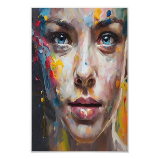 Impression Photo Expression vidéo - Art Portrait Abstrait (Devant)
