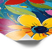 Impression Photo Extravaganza florale vibrante (Coin)