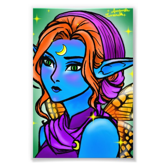 Impression Photo Fada azul elfa (Devant)