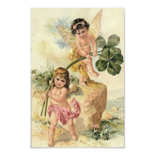 Impression Photo Fairy Four Leaf Clover Fey (Devant)