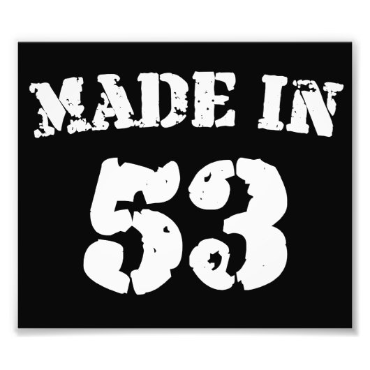 Impression Photo Fait En 1953 (Devant)