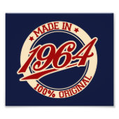 Impression Photo Fait En 1964 (Devant)