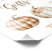 Impression Photo Fall Orange Pumpkin Baby Shower Sign (Coin)