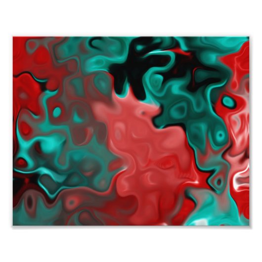 Impression Photo Fallen rouge en bleu abstrait 555y (Devant)