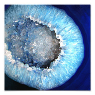 Impression Photo Falln Geode en cristal bleu