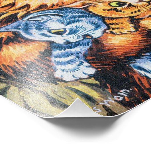 Impression Photo Famille Cat | Louis Wain | (Coin)