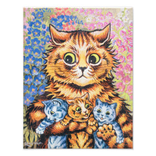 Impression Photo Famille de chats Louis Wain