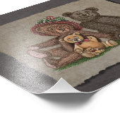 Impression Photo Famille d'ours en peluche (Coin)