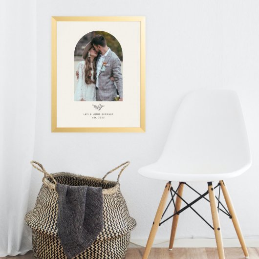Impression Photo Famille Mariage de verdure minimale