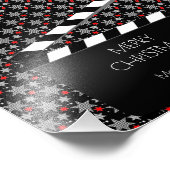 Impression Photo Fantastique Clapperboard tournage noir blanc rouge (Coin)