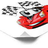 Impression Photo Fast cartoon flag race - choose back color (Coin)