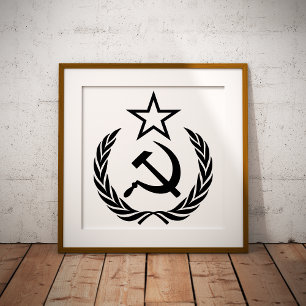 Impression Photo Faucille et marteau, URSS, CCCP, communisme