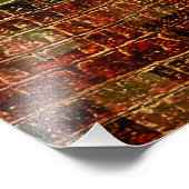 Impression Photo Faux Alligator Peau animale Cuir rouge Brown (Coin)