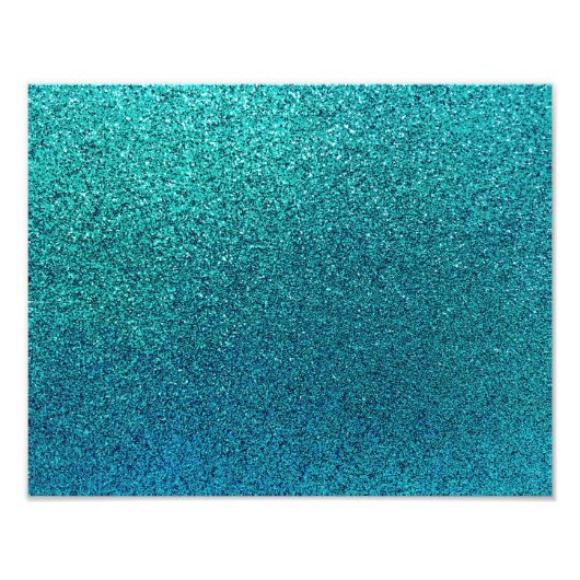 Impression Photo Faux Aqua Turquoise Turquoise Blue Parties scintil (Devant)