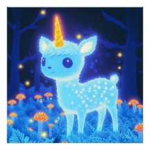 Fawnicorn bleu phosphorescent