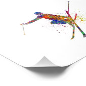 Impression Photo Female skier in watercolor (Coin)