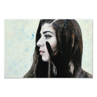Impression Photo Femme à la mystérieuse main noire