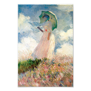 Impression Photo Femme à l'Ombrelle Promenade Monet